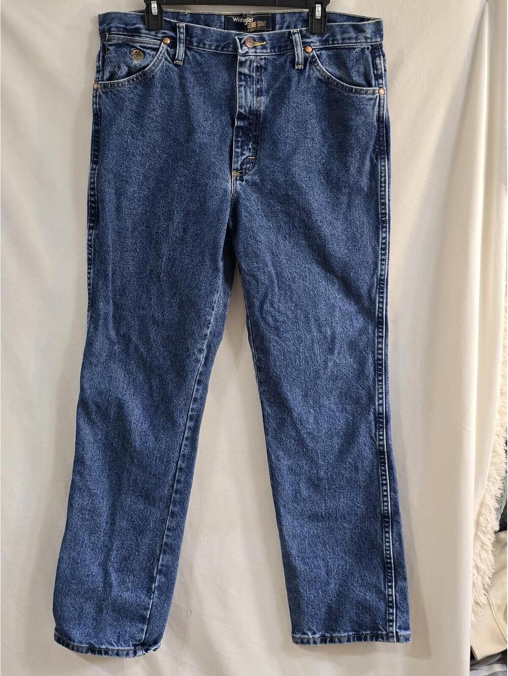 Wrangler George Strait Collection Men's Blue Denim Jeans Size 36x32